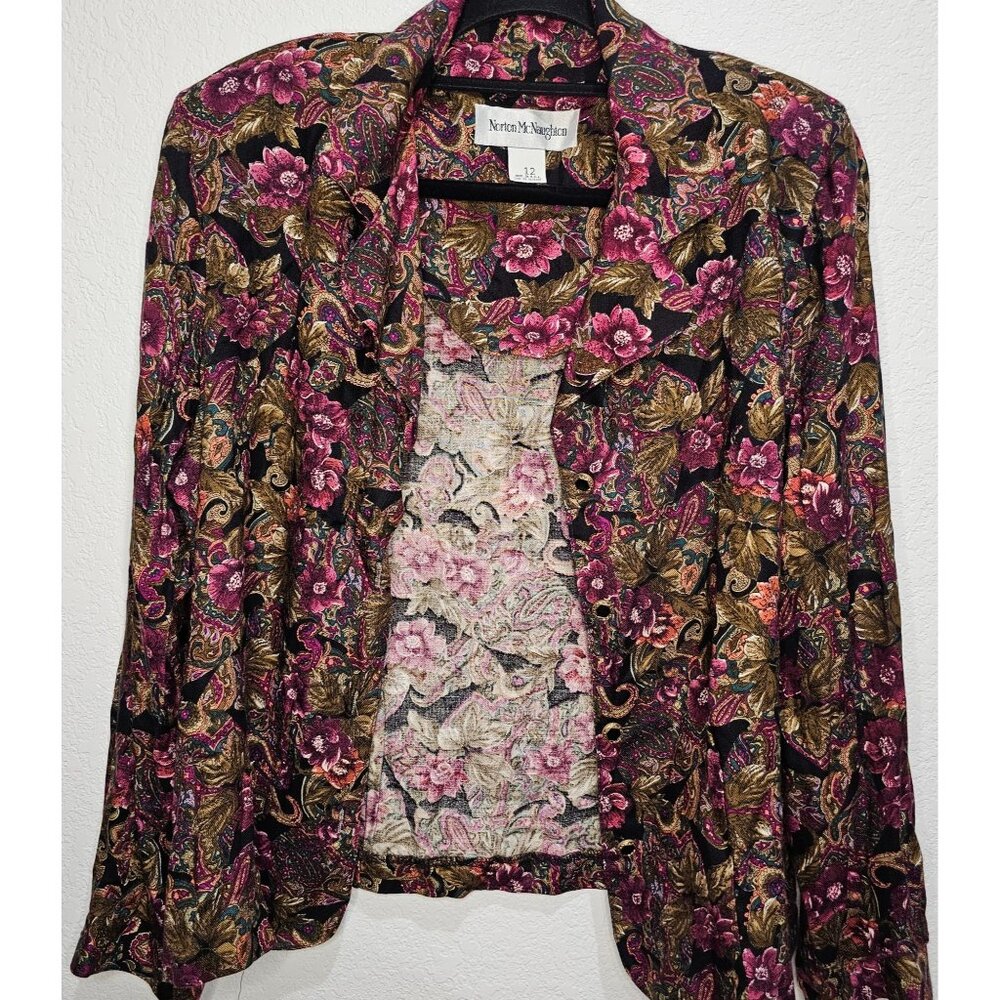 Vintage Button Down Norton McNaughton Women's‎ Blouse Size 12